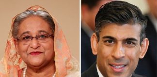 আপনি আমাদের জন্য অনুপ্রেরণা: প্রধানমন্ত্রী শেখ হাসিনাকে ঋষি সুনাক